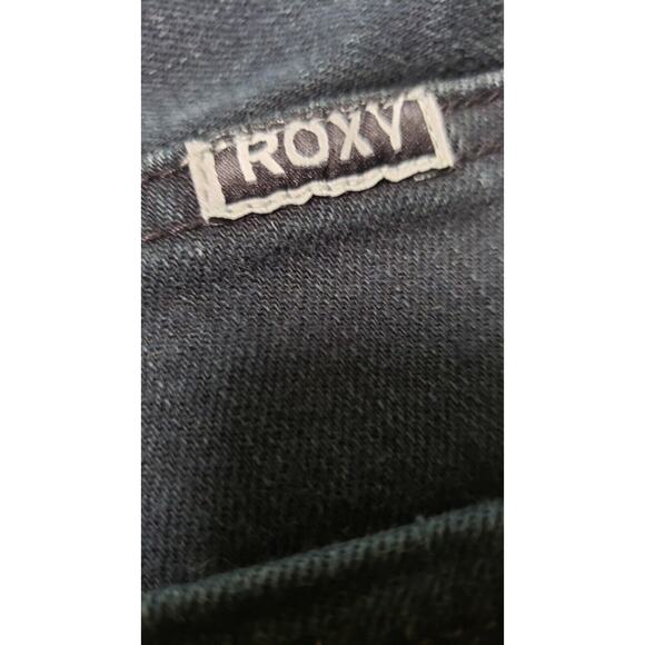 VTG Y2K Roxy Button fly Black Denim Shorts Sz 3 Cut Offs summer surf grunge emo - Picture 7 of 9